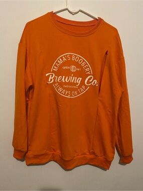 Mama's Boobery Brewing Co. Orange Sweatshirt